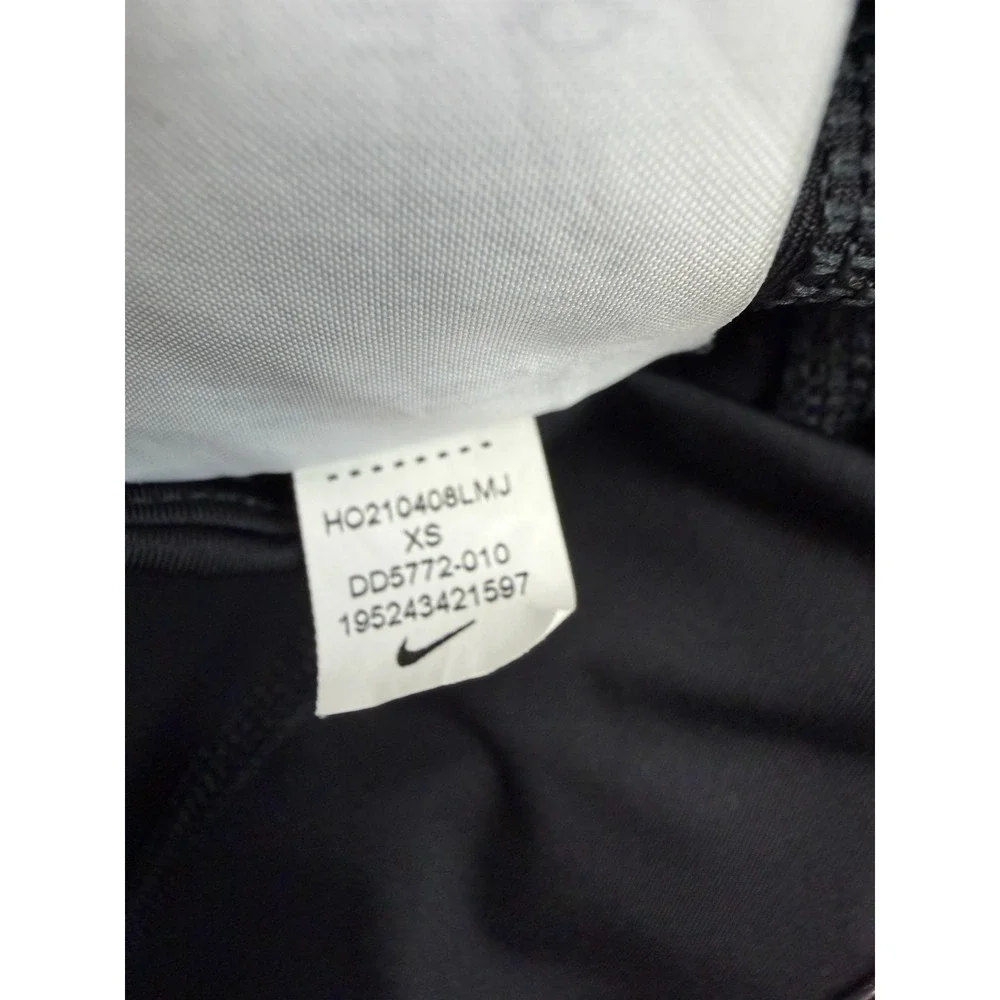 Nike Yoga High Waist 7/8 Metallic Trim Leggings Womens XS Black Work Out Gym